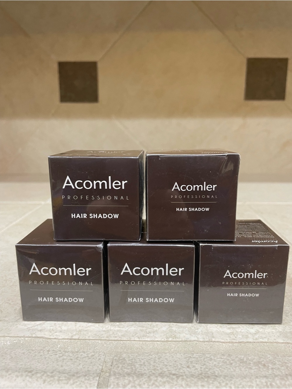 Professional Hair Shadow - Dark Brown-Acomler- 5 pc lot